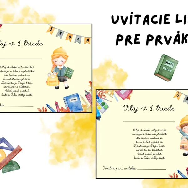 Uvítací list pre prvákov