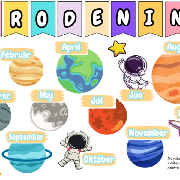 Narodeninovník - vesmír / astronauti