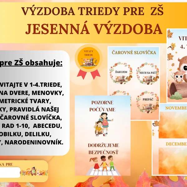 JESENNÁ Výzdoba triedy - ZŠ