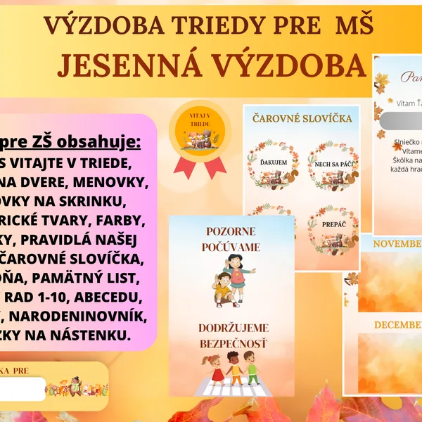 Jesenná výzdoba triedy - MŠ