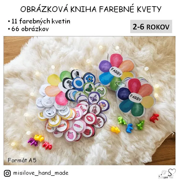 OBRÁZKOVÁ KNIHA FAREBNÉ KVETY