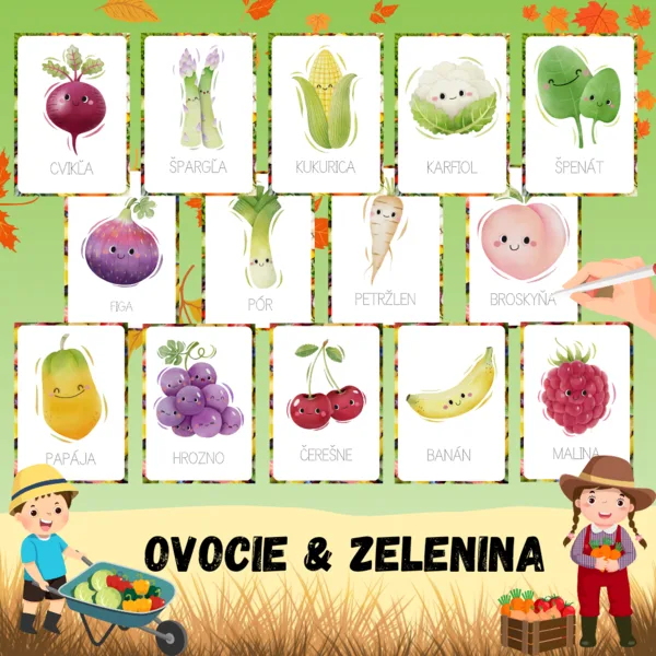 Ovocie a zelenina- Podložky na písanie 