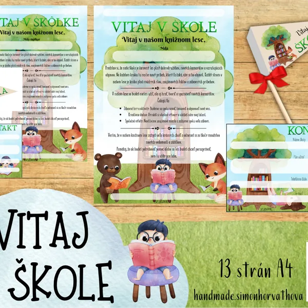 Vitaj v škole, začiatok školského roka, uvítaci list