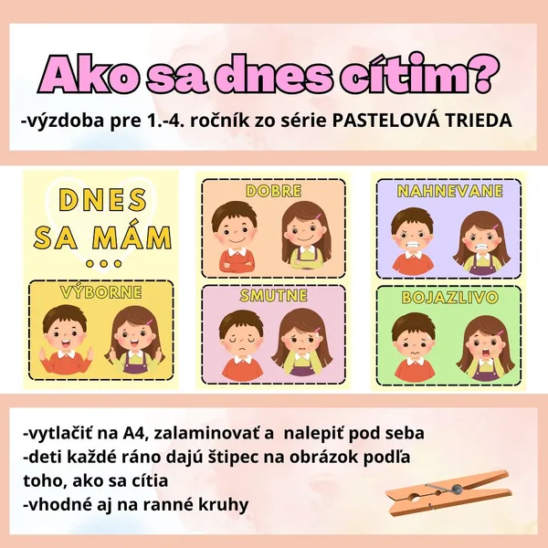 Ako sa dnes cítim +ANJ (pastelové)