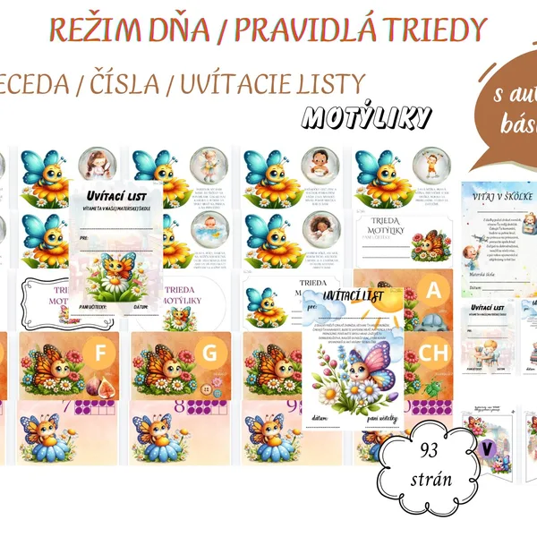 Materiály pre triedu - motýliky