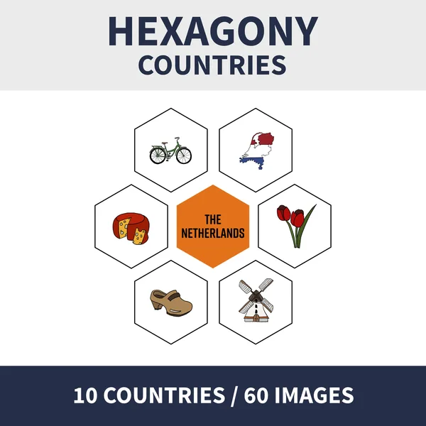 ENG - COUNTRIES (HEXAGONY - spoznaj štát podľa obrázkov)
