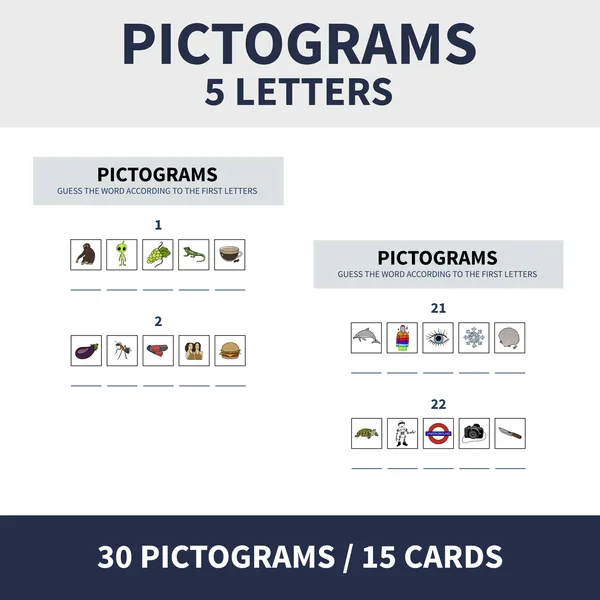 ENG - PICTOGRAMS (piktogramy na 5 písmen)