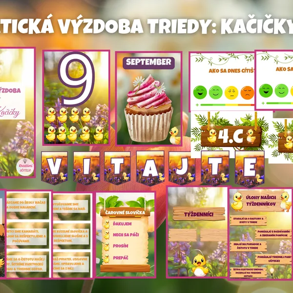 Tematická výzdoba triedy: KAČIČKY
