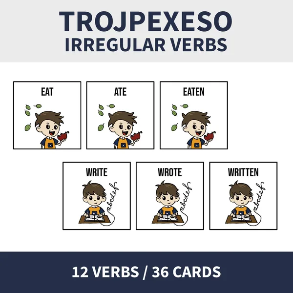 ENG - IRREGULAR VERBS (pexeso, trojpexeso - nepravidelné slovesá)