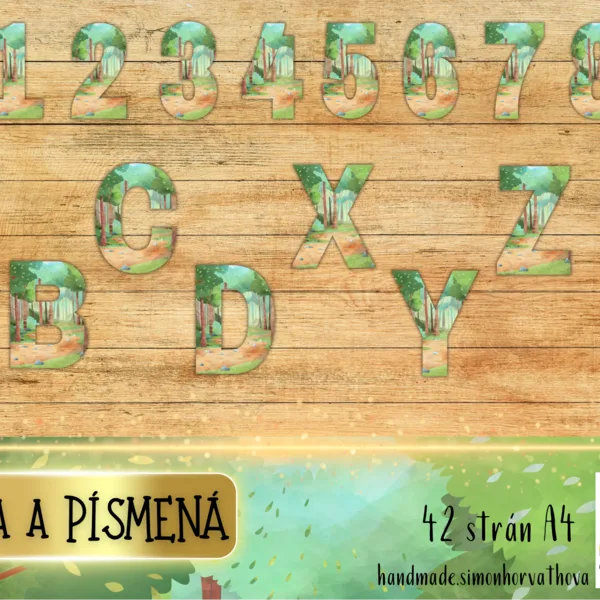 Čísla a písmená v téme les