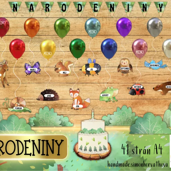 Narodeniny v téme les