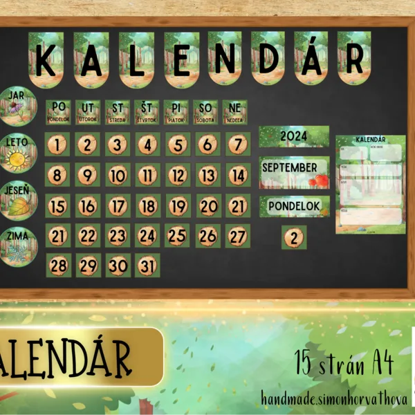 Kalendár v téme les