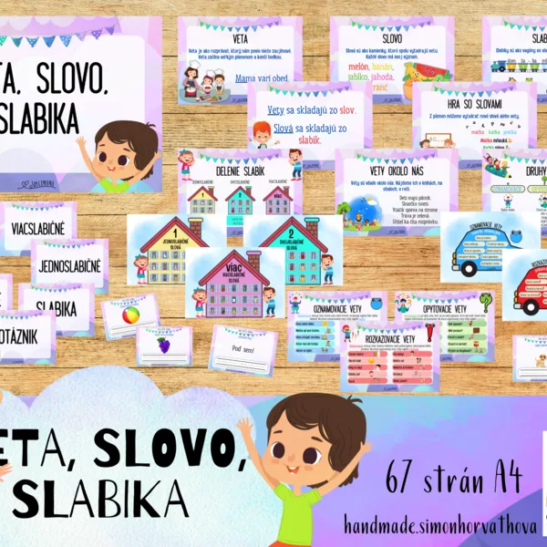 Veta, slovo, slabika, Slovenský jazyk, Delenie slabík, Druhy viet