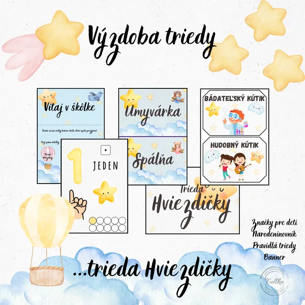 Hviezdičky, Výzdoba triedy, narodeninovník