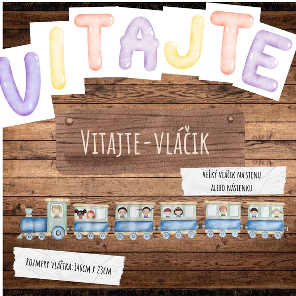 Vitajte-vláčik (veľký obrázok na nástenku)