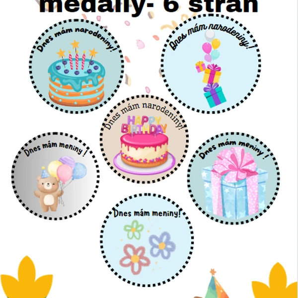 Medaily k narodeninám aj meninám.