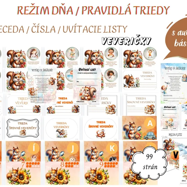 Materiály pre triedu - veveričky / šikovné veveričky