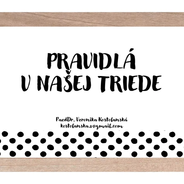 Pravidlá v našej triede