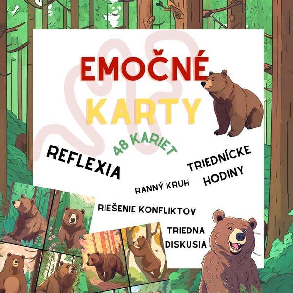 Emočné karty – medveď