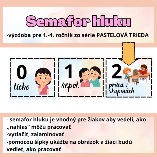 Semafor hluku (pastelový)