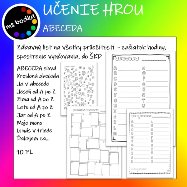 UČENIE HROU Abeceda