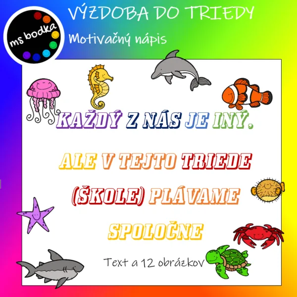 Výzdoba triedy Plávame spoločne