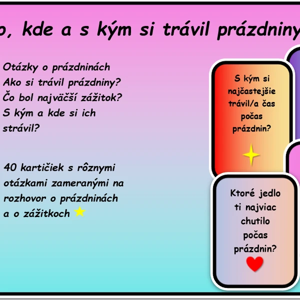 Otázky o prázdninách
