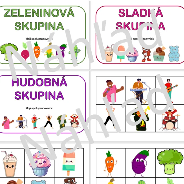 Delenie skupín podľa obrázkov