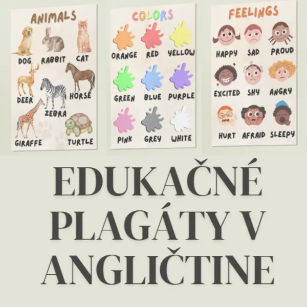 Edukačné plagáty/posters v anglickom jazyku