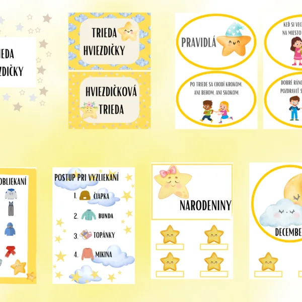 Trieda Hviezdičky, Výzdoba triedy, Pravidlá
