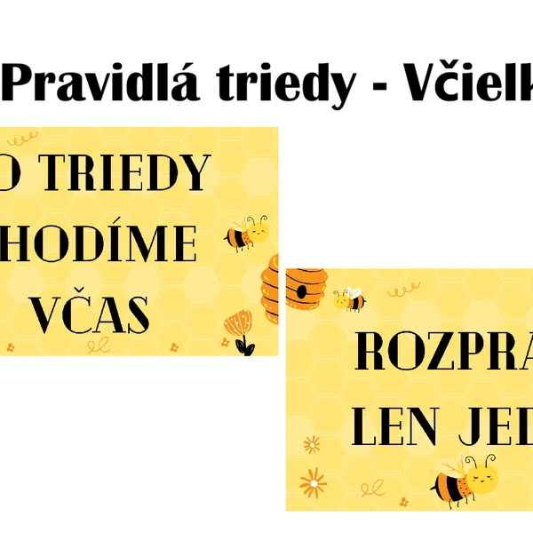 Pravidlá triedy - Včielky