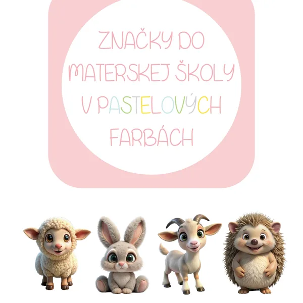 Značky do materskej školy v pastelových farbách
