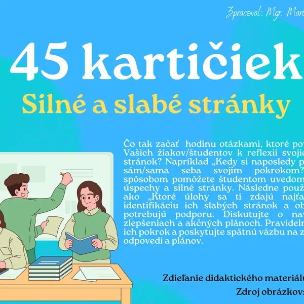 45 kartičiek - silné a slabé stránky