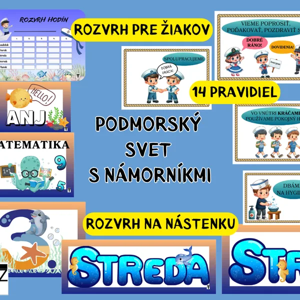 Podmorský svet s námorníkmi-rozvrh, pravidlá