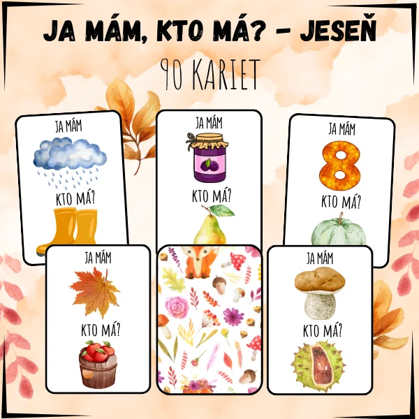 Ja mám, kto má? - jeseň - 90 kariet