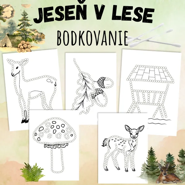 Bodkovanie - jeseň v lese