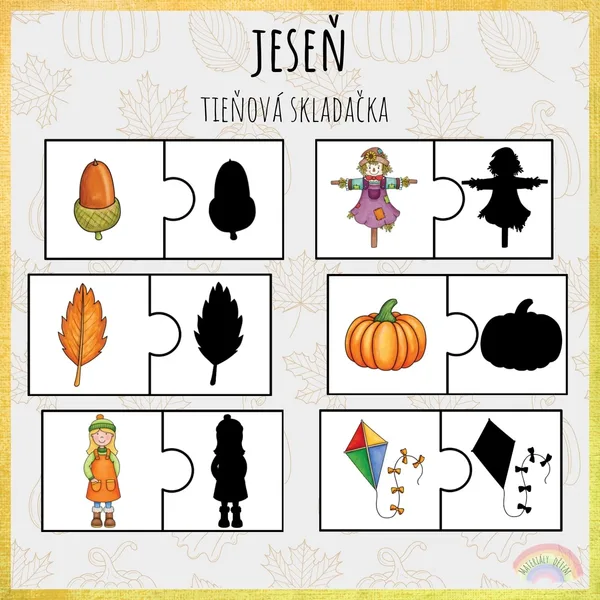 Jeseň, tieňová skladačka
