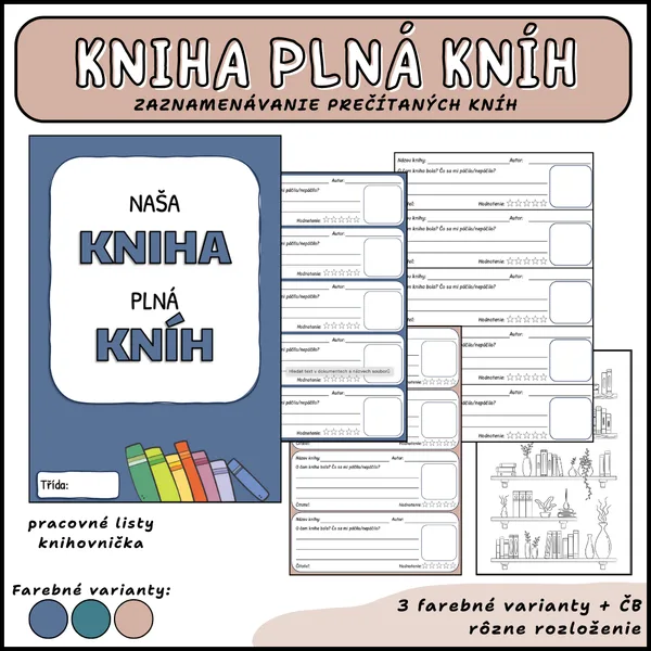 Kniha plná kníh - triedny zoznam kníh, hodnotenia kníh