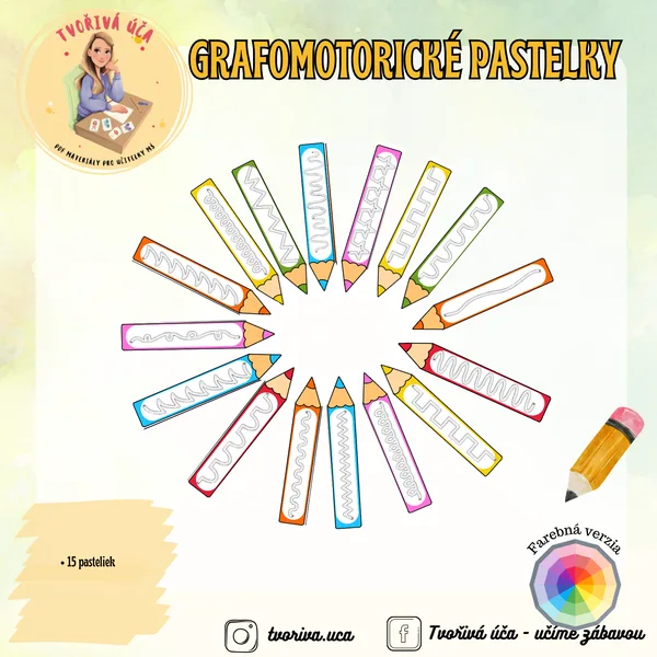 Grafomotorické pastelky 