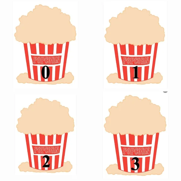 POPCORN - PRÍKLADY A ČISELNÝ RAD DO 20