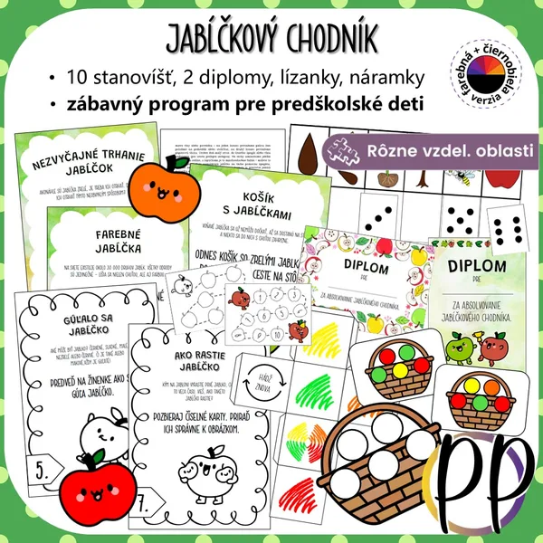 Jabĺčkový chodník - 10 stanovíšť pre deti