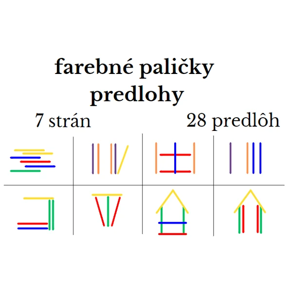 Farebné paličky- predlohy