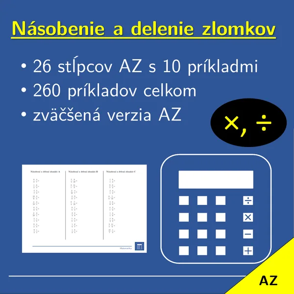 Násobenie a delenie zlomkov | matematika