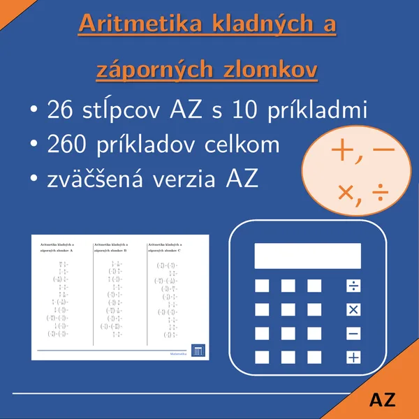 Aritmetika kladných a záporných zlomkov | matematika