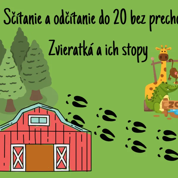 Sčítanie a odčítanie do 20 bez prechodu - Zvieratká a ich stopy