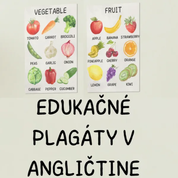 Edukačné plagáty/posters v anglickom jazyku - fruit and vegetable