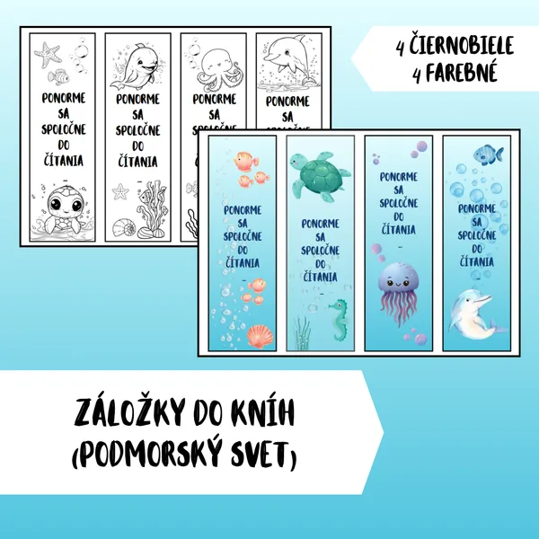 Záložky do kníh (podmorský svet)