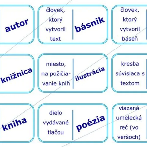 Domino – opakovanie pojmov z prvého stupňa