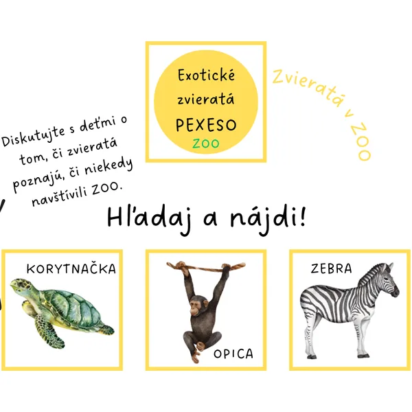 Exotické zvieratá / ZOO - PEXESO