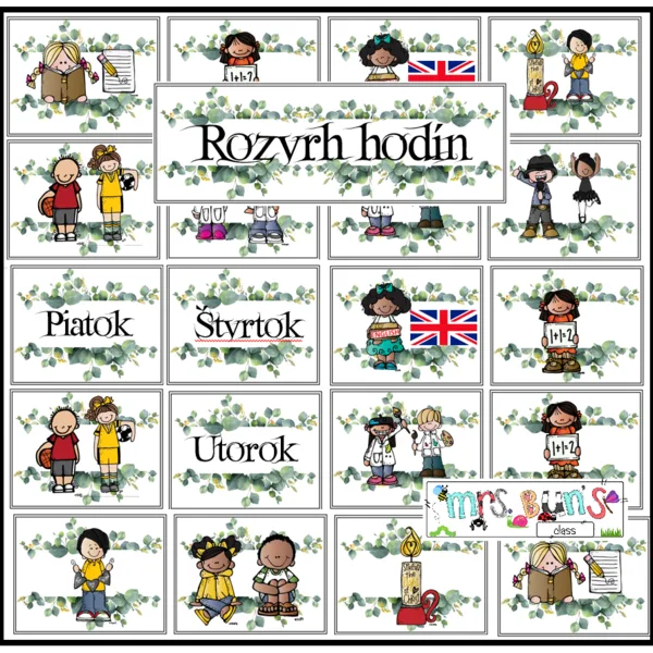 Obrázkový rozvrh pre prvákov